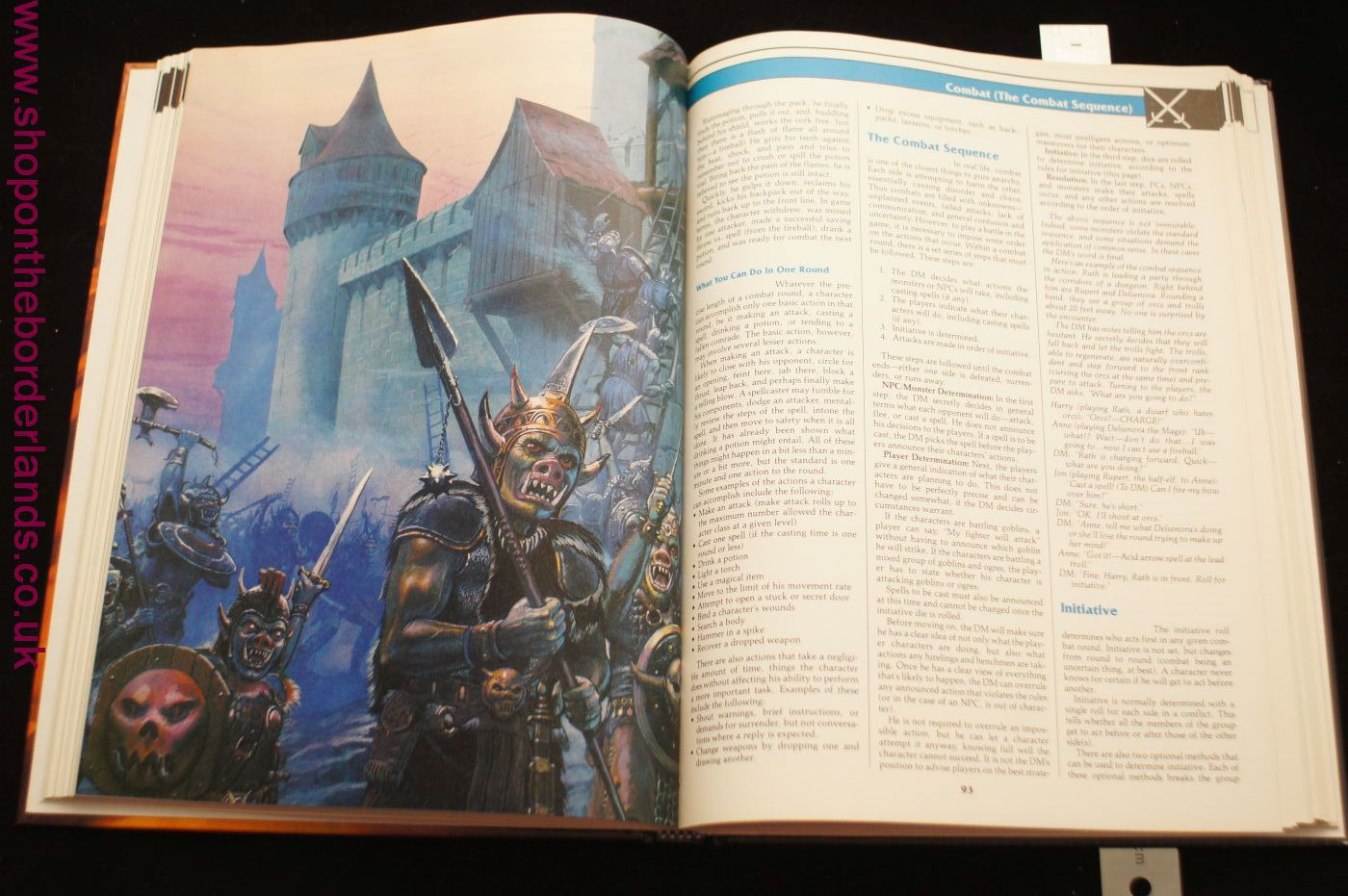 Player's Handbook, hardback core rulebook for AD&D 2nd edition The